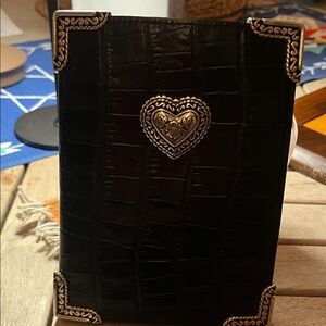 Black Embossed Journal with Heart Accent